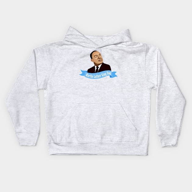 Happy Martin Luther King Day Kids Hoodie by HarlinDesign